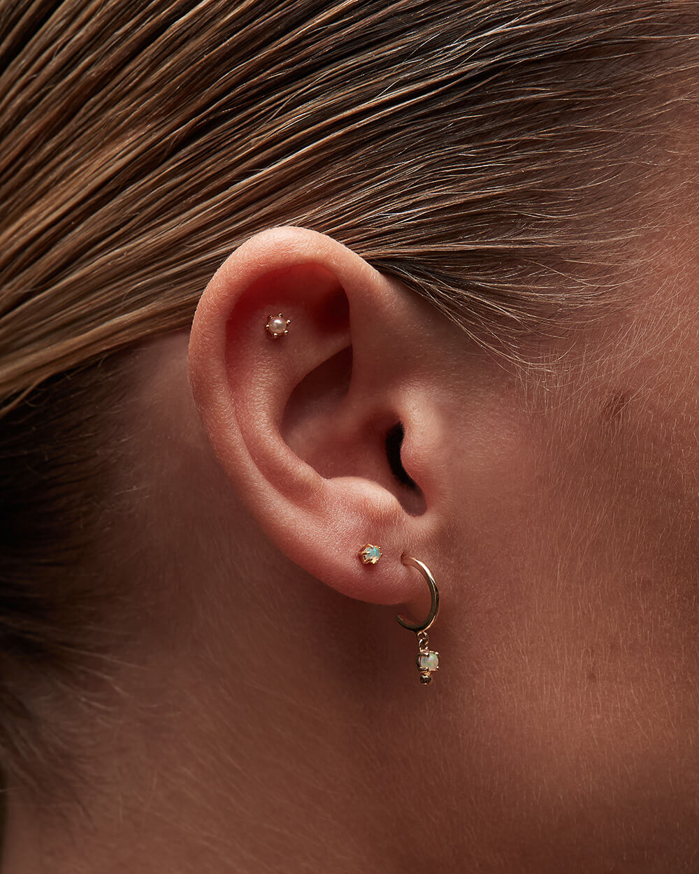 PETITE PEARL STUDS (9K GOLD) - IMAGE 7