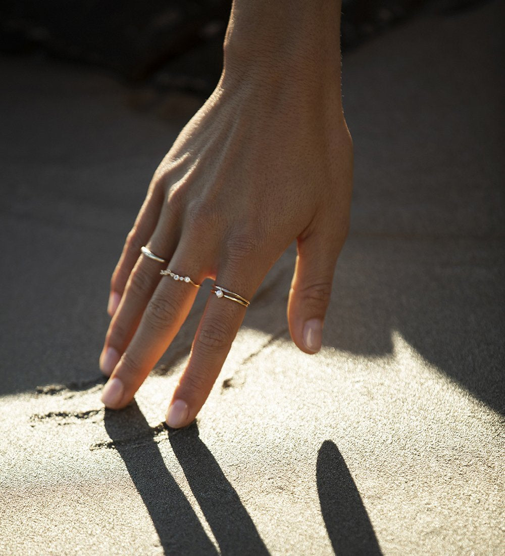 EBB AND FLOW DIAMOND RING (9K GOLD) - IMAGE 6
