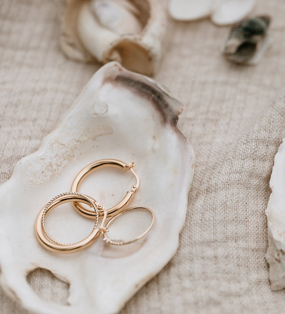 TIDAL HOOPS SMALL (18K GOLD PLATED) - IMAGE 3