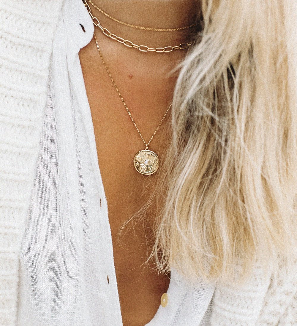 BY THE SEA COIN NECKLACE (STERLING SILVER) - IMAGE 5