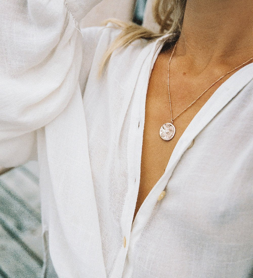 BY THE SEA COIN NECKLACE (STERLING SILVER) - IMAGE 2