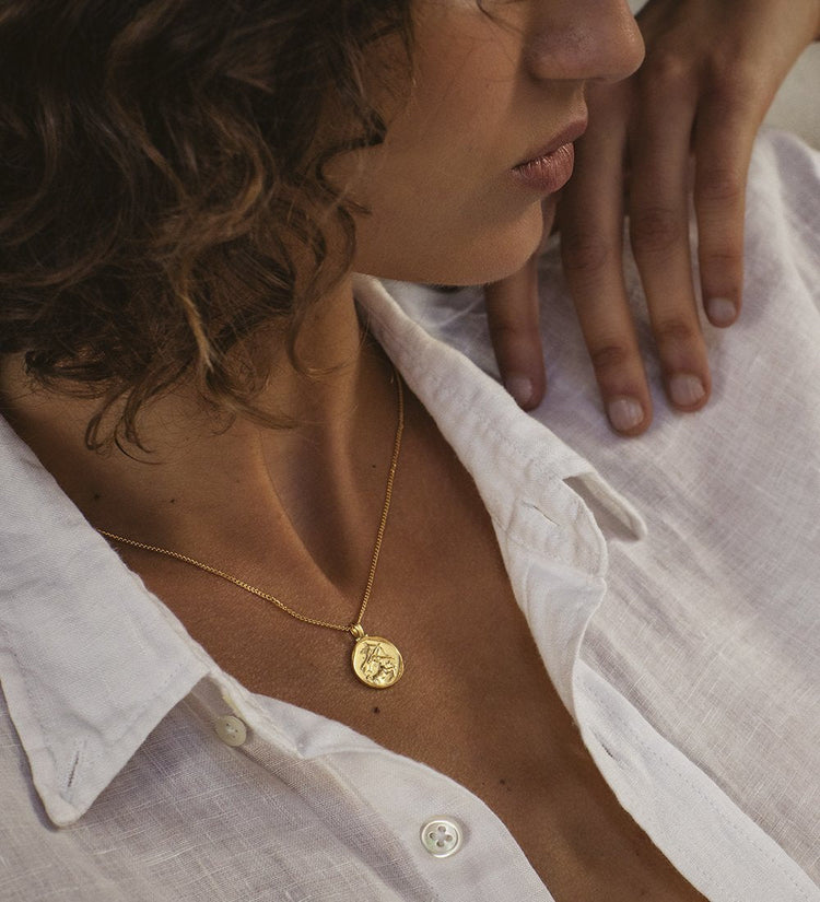 SAGITTARIUS ZODIAC NECKLACE (18K GOLD VERMEIL) - IMAGE 2