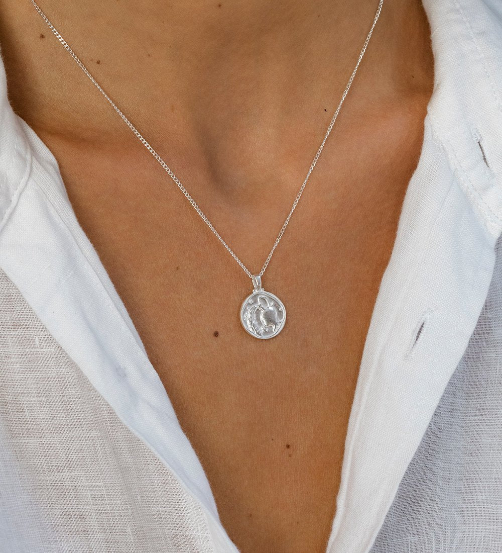 AQUARIUS ZODIAC NECKLACE (STERLING SILVER) - IMAGE 2