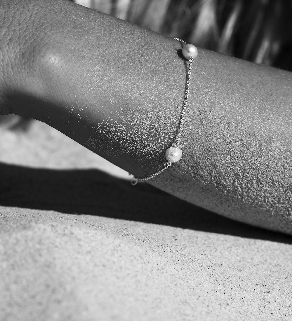 MOON TIDE PEARL BRACELET (STERLING SILVER) - IMAGE 5