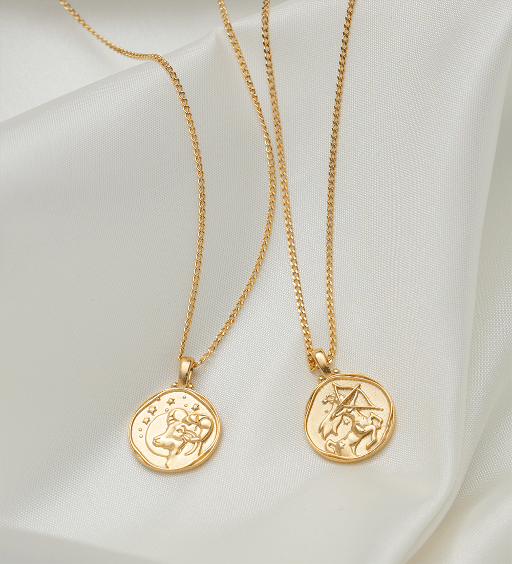 SAGITTARIUS ZODIAC NECKLACE (18K GOLD VERMEIL) - IMAGE 3