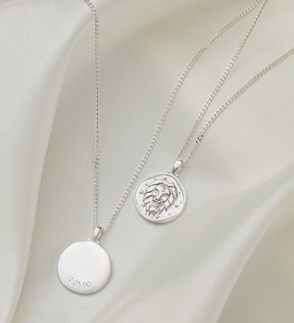 LEO ZODIAC NECKLACE (STERLING SILVER) - IMAGE 3