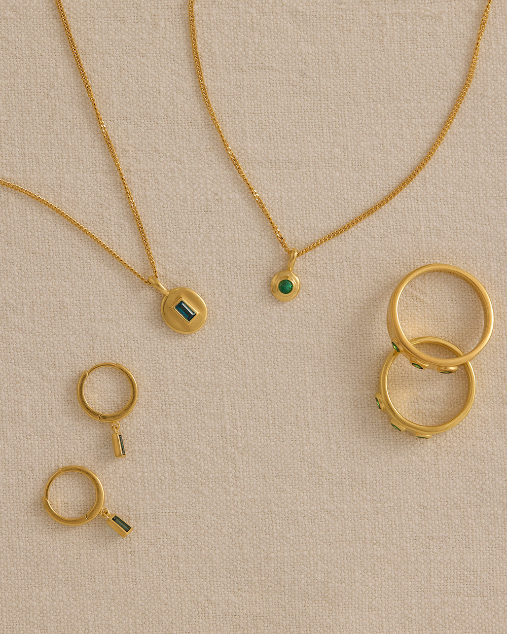 BIRTHSTONE NECKLACE (18K GOLD VERMEIL)