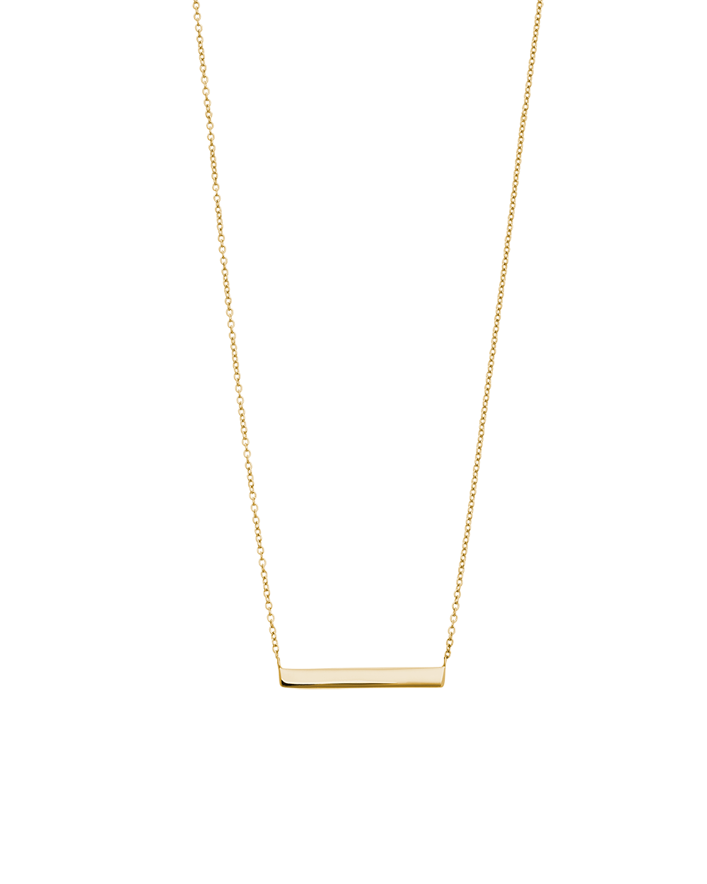 ENGRAVABLE BAR NECKLACE (18K GOLD VERMEIL)