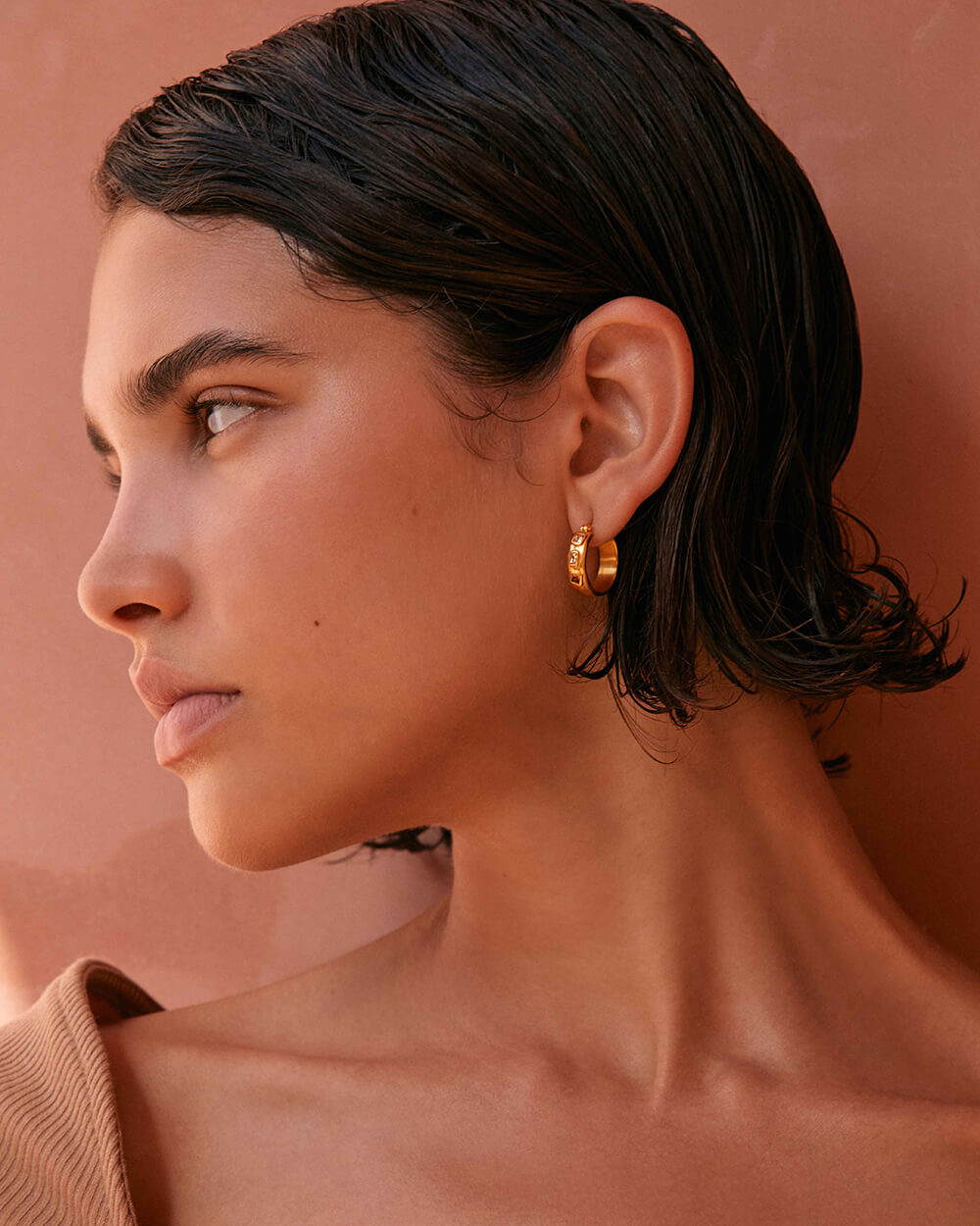 SUN DANCE HOOPS (18K GOLD PLATED)