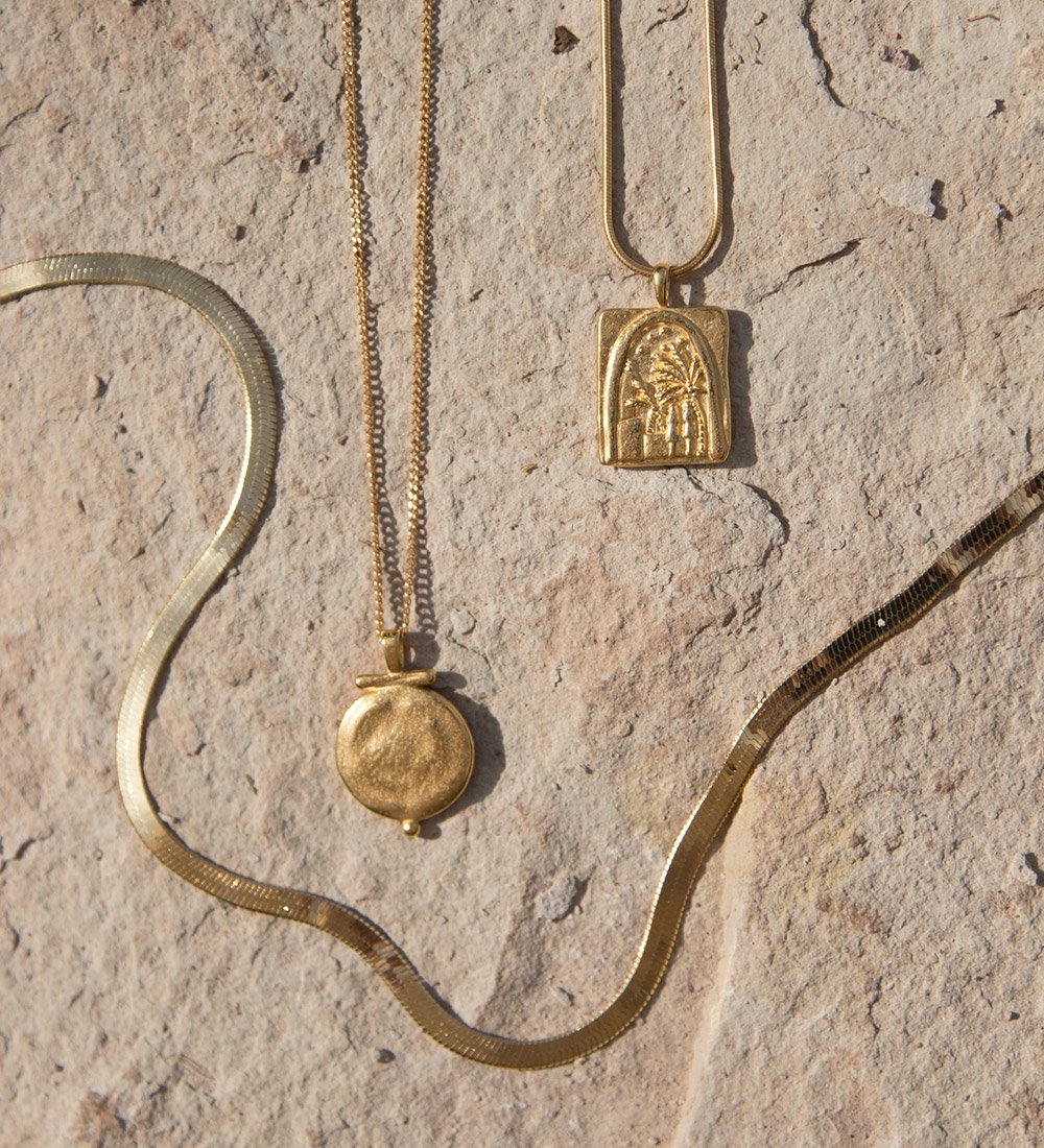 HERRINGBONE CHAIN (18K GOLD VERMEIL) - IMAGE 7