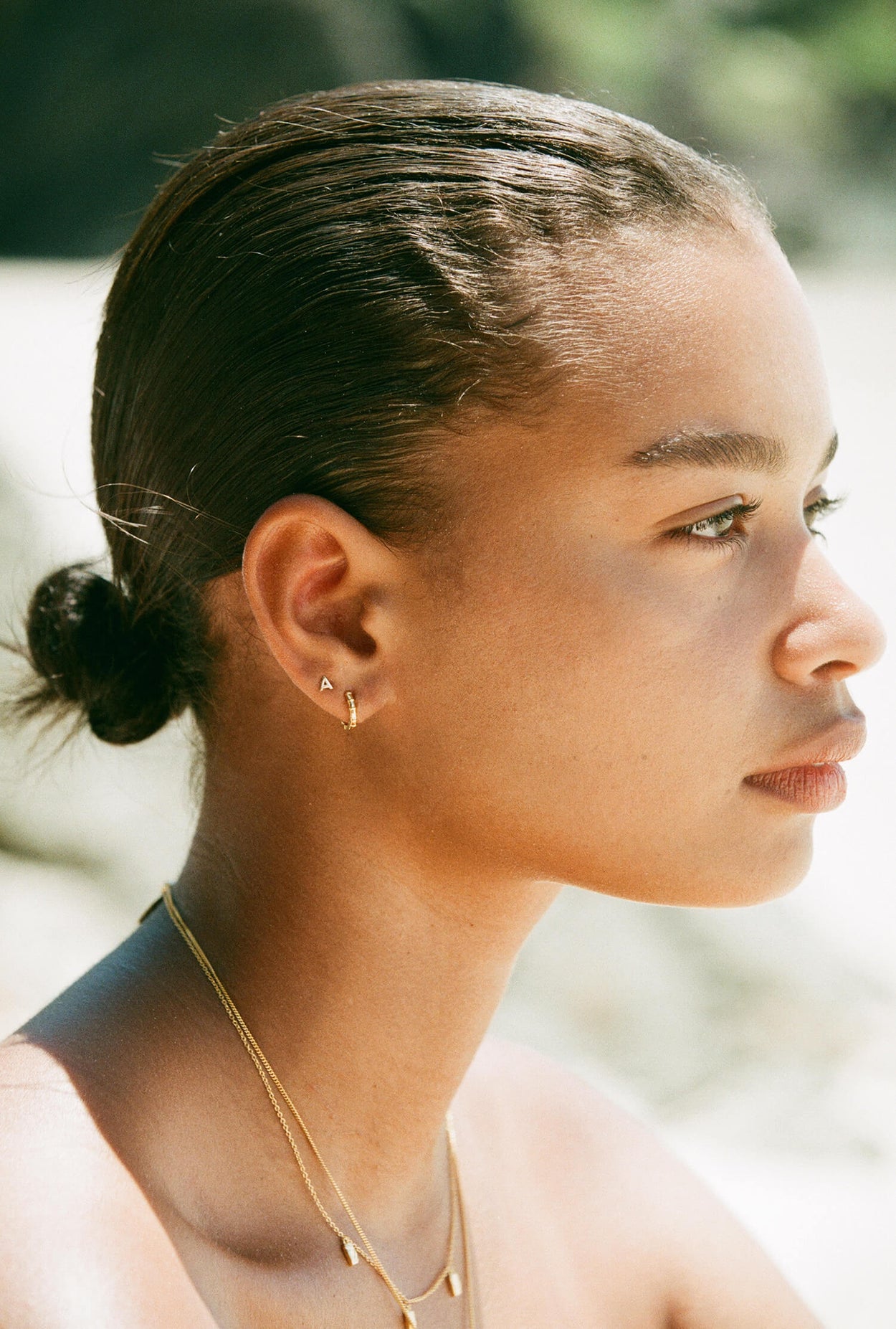 INITIAL EARRINGS (STERLING SILVER)