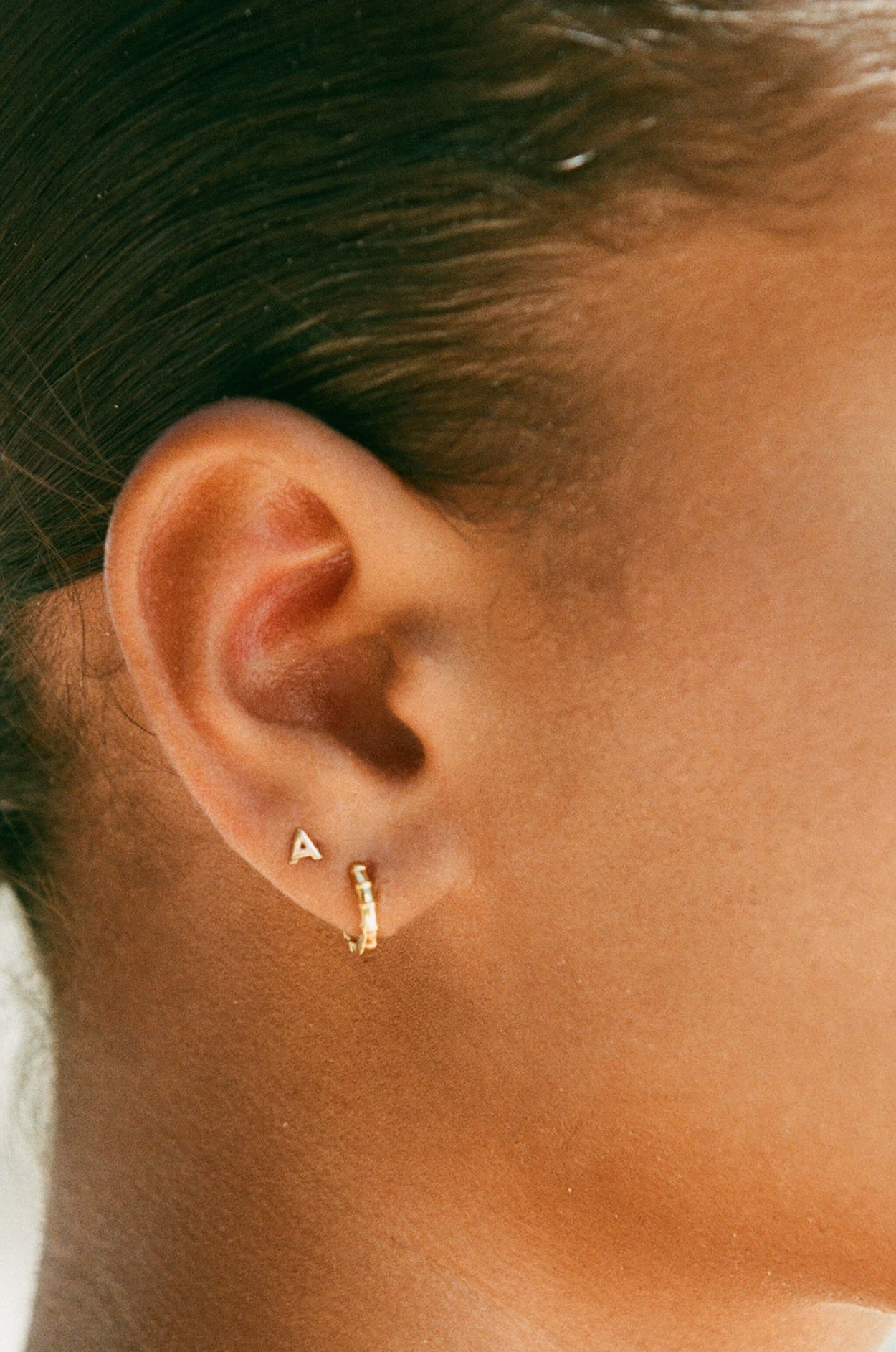 INITIAL EARRINGS (STERLING SILVER)