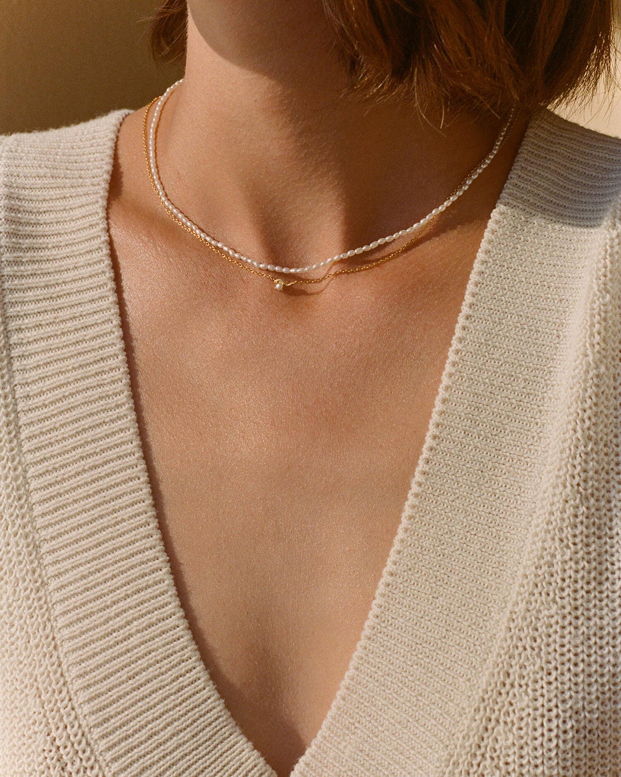 VACATION PEARL NECKLACE (18K GOLD PLATED)