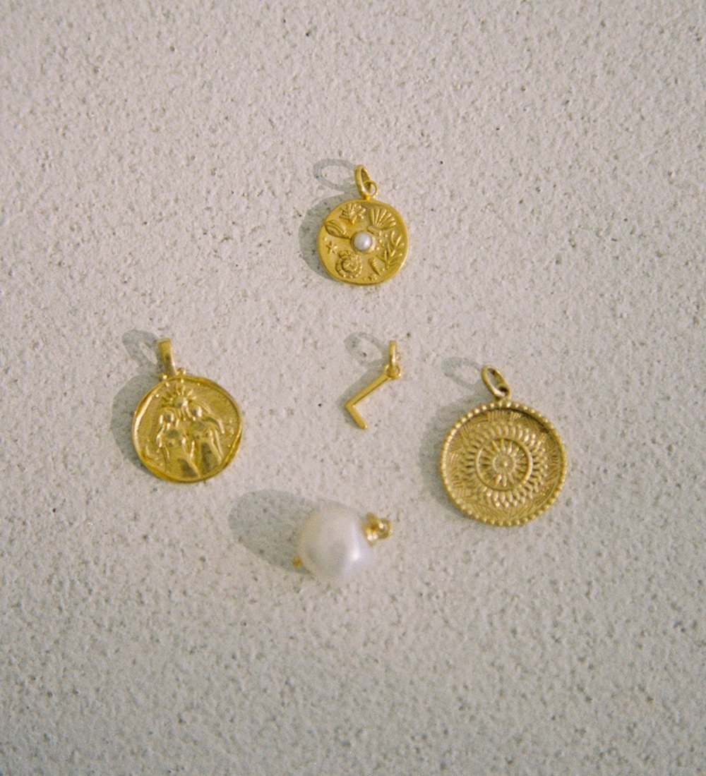 OUTLINE INITIAL A-Z (18K GOLD VERMEIL) - IMAGE 6