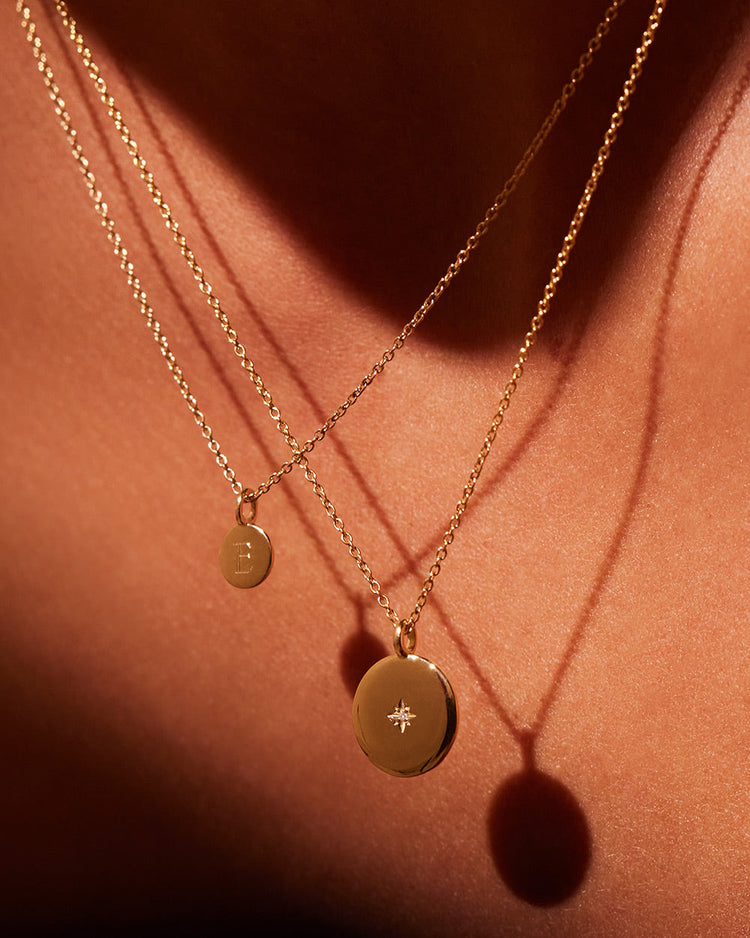 CLASSIC CIRCLE DIAMOND NECKLACE (9K GOLD) - IMAGE 2