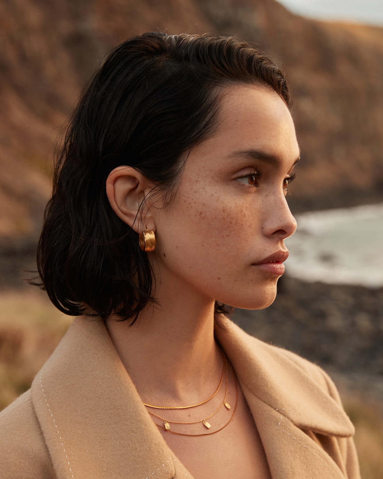 LAST LIGHT CHAIN NECKLACE (18K GOLD PLATED) - IMAGE 6