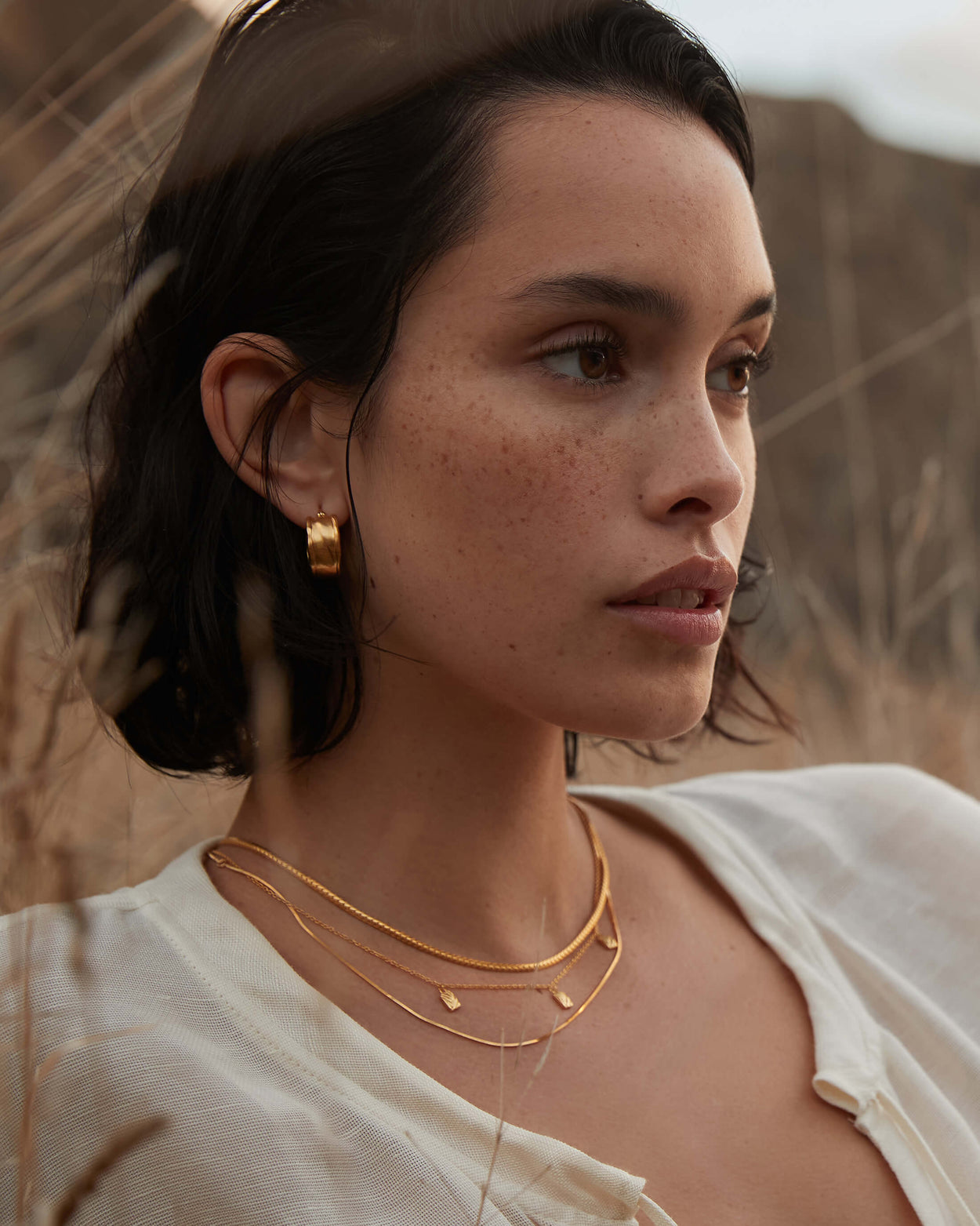 LAST LIGHT CHAIN NECKLACE (18K GOLD PLATED) - IMAGE 2