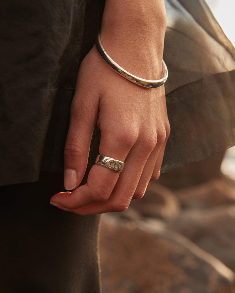 FOLD BANGLE (STERLING SILVER) - IMAGE 2