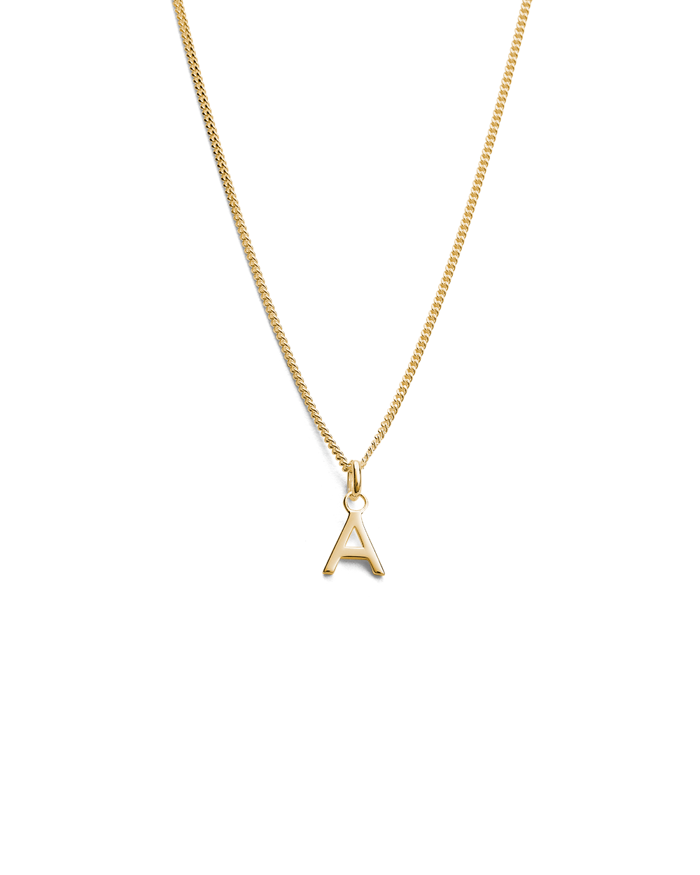OUTLINE INITIAL NECKLACE A-Z (18K GOLD VERMEIL)