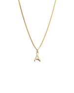 OUTLINE INITIAL NECKLACE A-Z (18K GOLD VERMEIL)