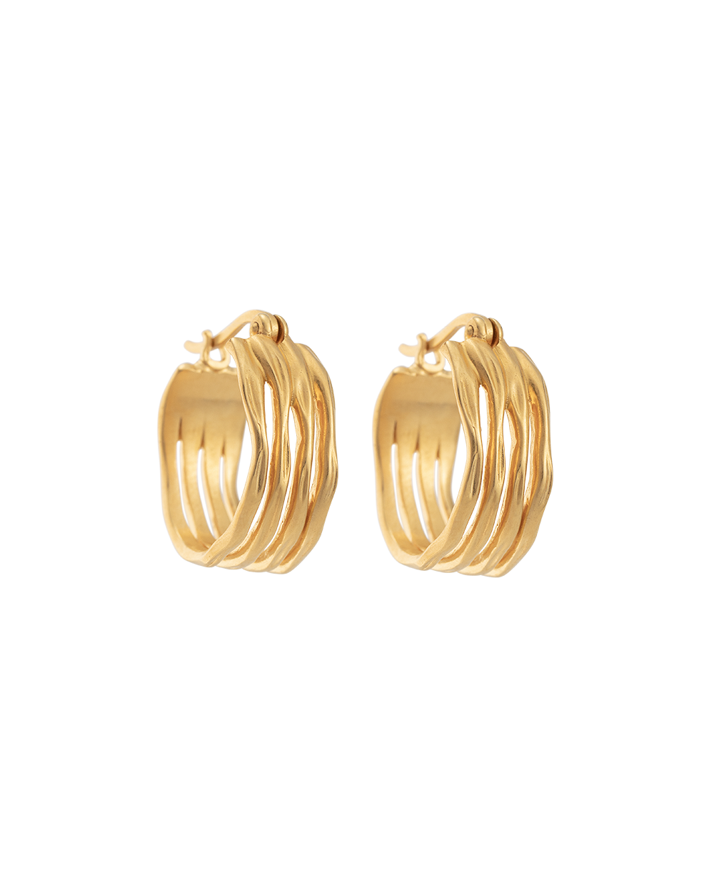 BOTANICA HOOPS (18K GOLD PLATED) - IMAGE 1