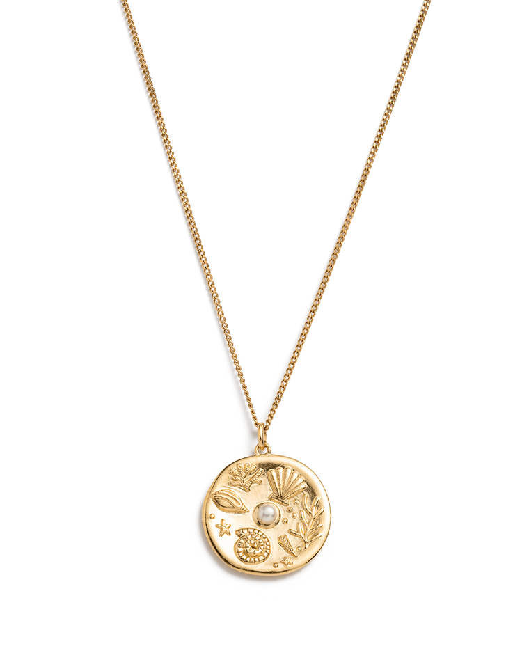 BY THE SEA COIN NECKLACE (18K GOLD VERMEIL) - IMAGE 1