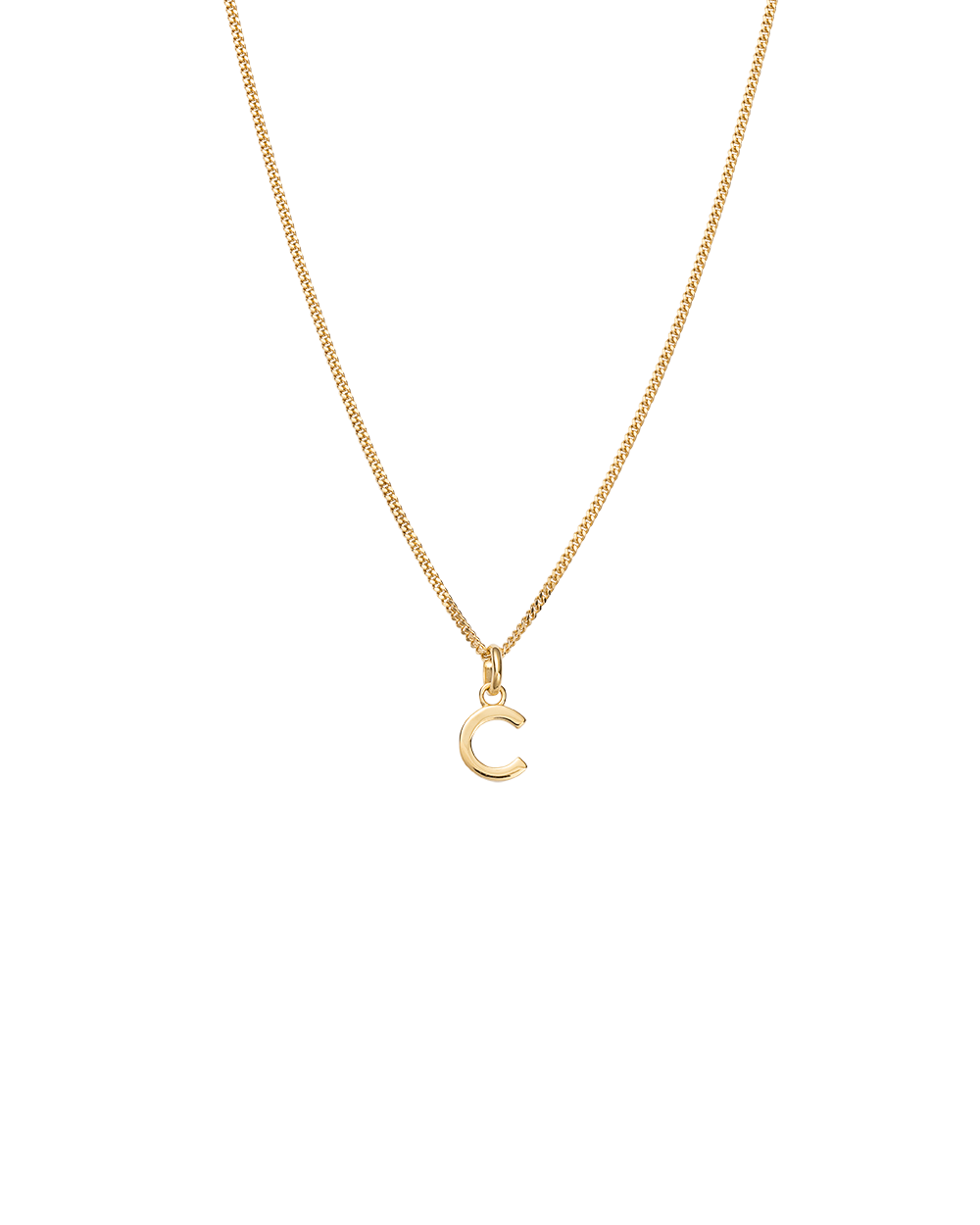 OUTLINE INITIAL NECKLACE A-Z (18K GOLD VERMEIL)