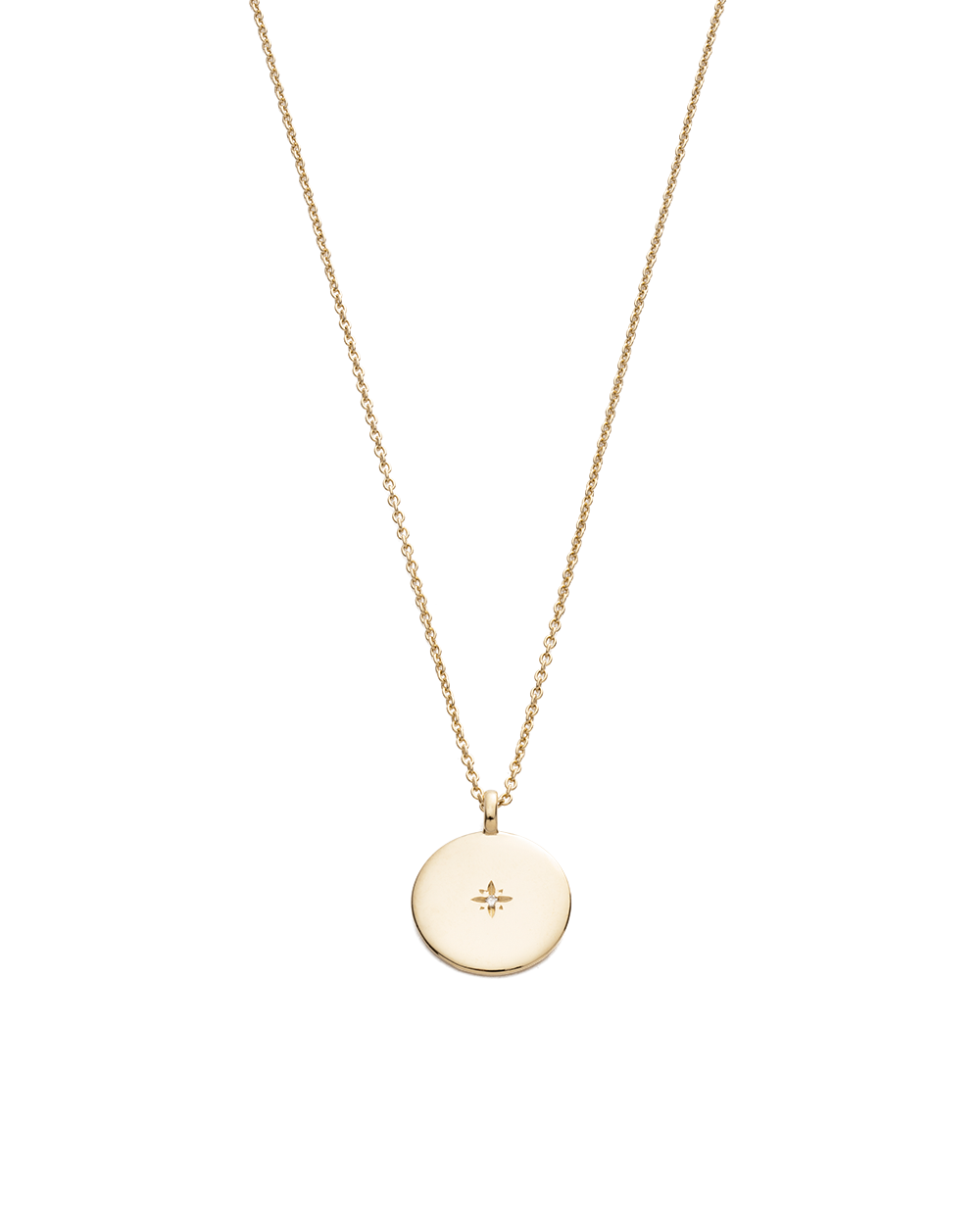CLASSIC CIRCLE DIAMOND NECKLACE (9K GOLD) - IMAGE 1