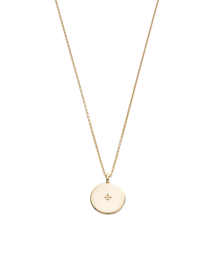 CLASSIC CIRCLE DIAMOND NECKLACE (9K GOLD) - IMAGE 1