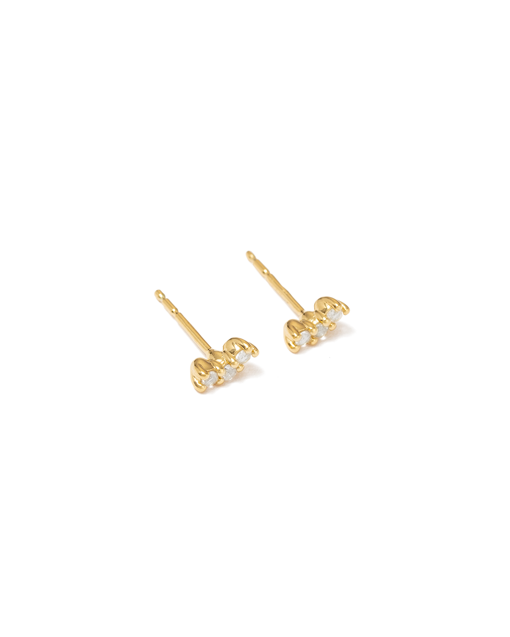 CONTOUR TOPAZ STUDS (GOLD) - IMAGE 8