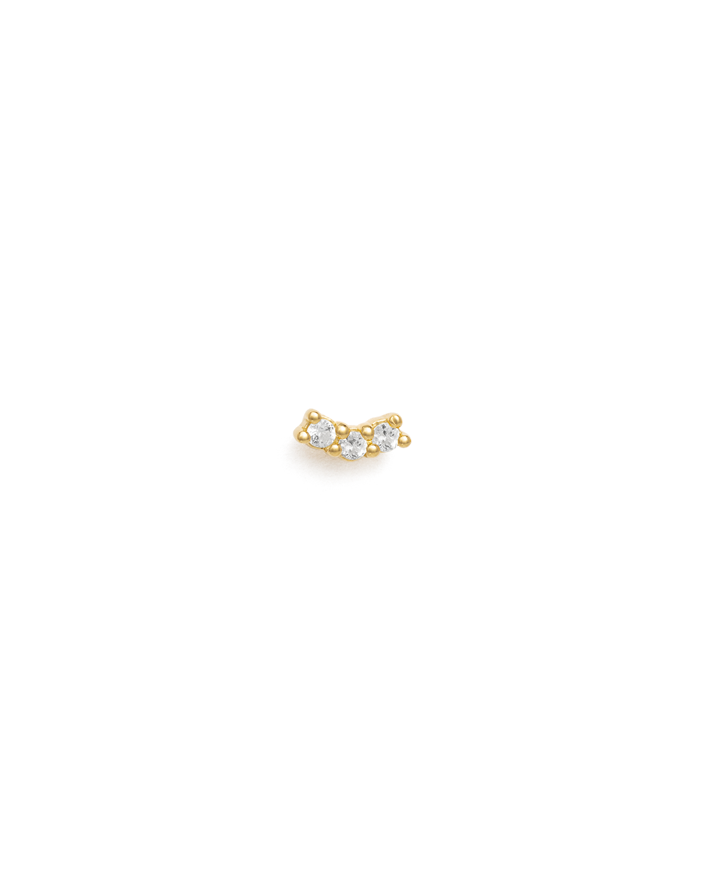 CONTOUR TOPAZ STUDS (GOLD) - IMAGE 11