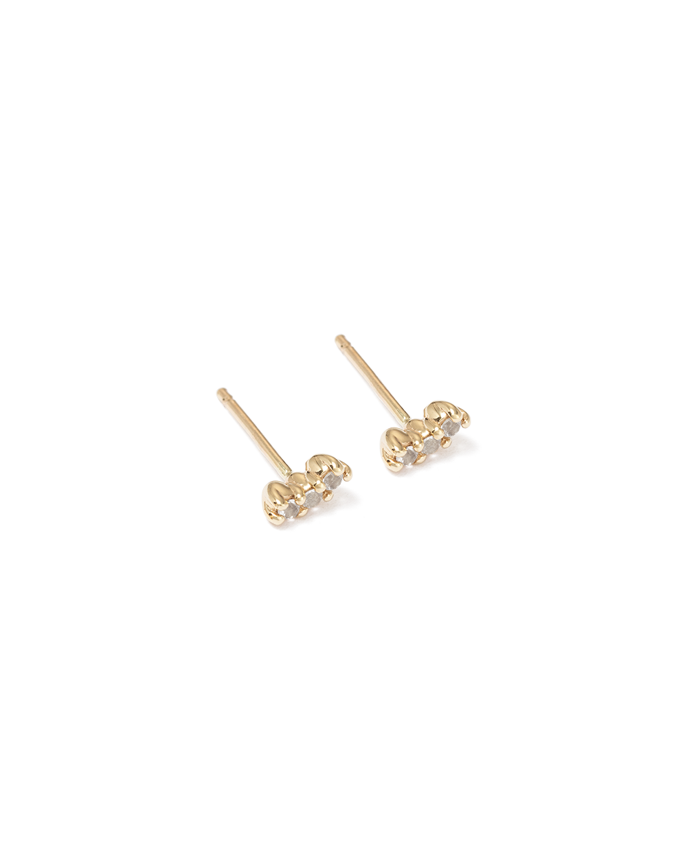 CONTOUR TOPAZ STUDS (GOLD) - IMAGE 4