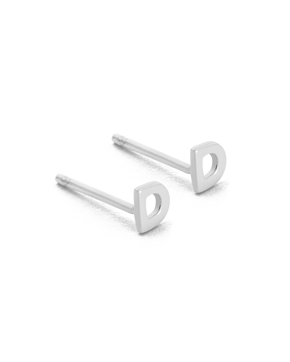 INITIAL EARRINGS (STERLING SILVER)