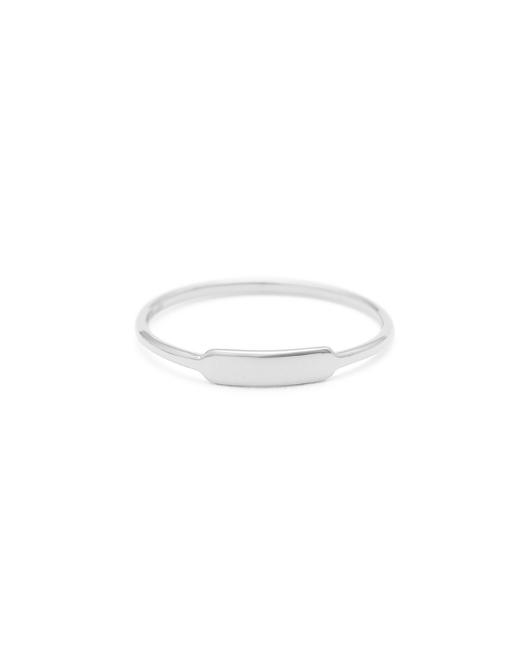 ENGRAVABLE PETITE BAR RING (STERLING SILVER)