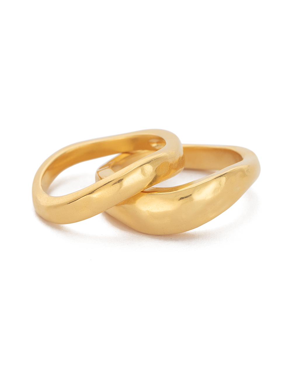 ESSENCE STACKING RING SET (18K GOLD PLATED) - IMAGE 1