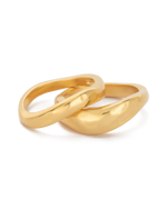 ESSENCE STACKING RING SET (18K GOLD PLATED) - IMAGE 1