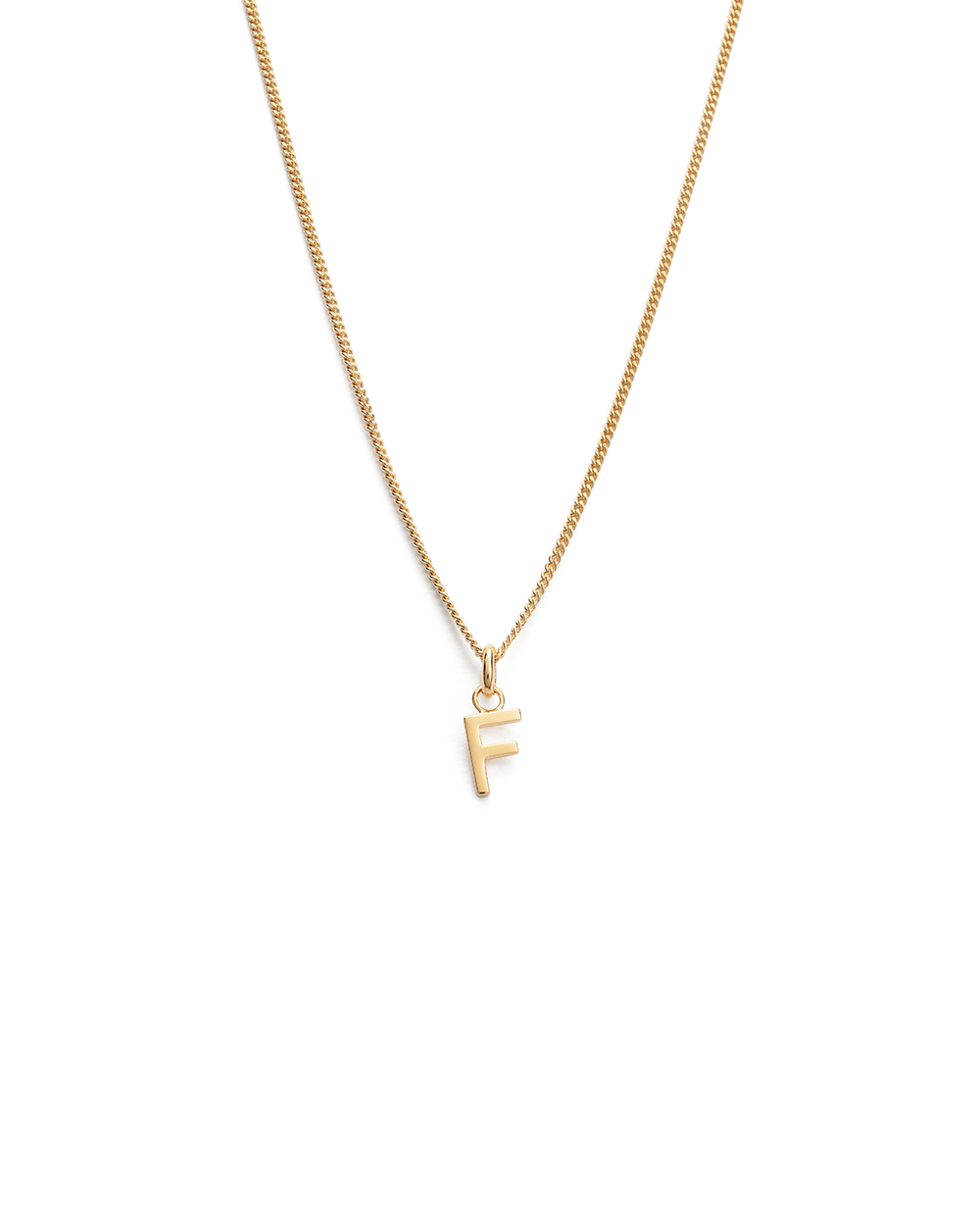 OUTLINE INITIAL NECKLACE A-Z (18K GOLD VERMEIL)