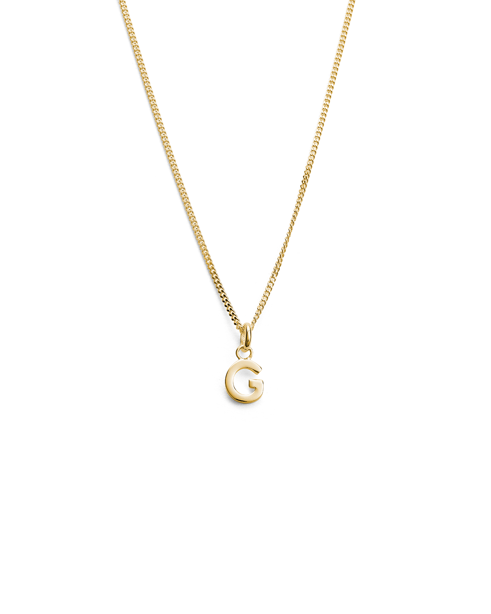 OUTLINE INITIAL NECKLACE A-Z (18K GOLD VERMEIL)