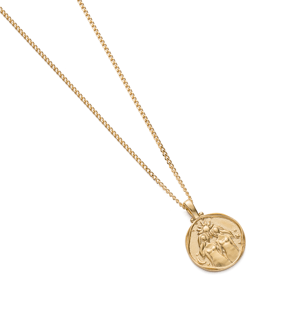 GEMINI ZODIAC NECKLACE (18K GOLD VERMEIL) - IMAGE 4