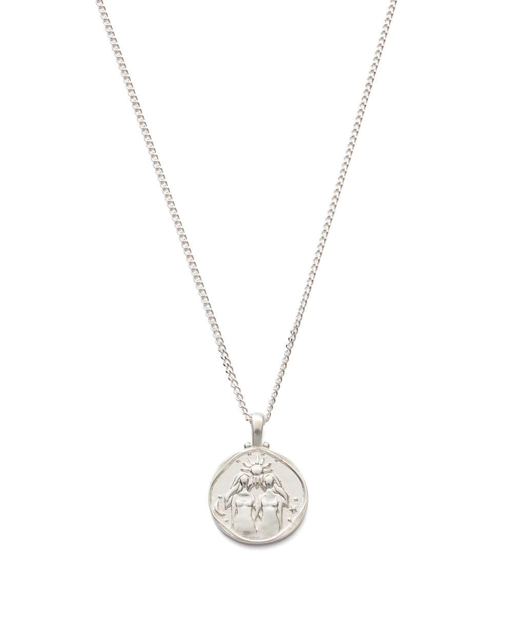 GEMINI ZODIAC NECKLACE (STERLING SILVER) - IMAGE 1