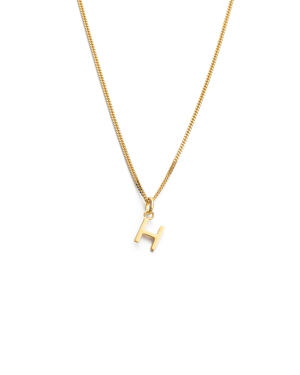 OUTLINE INITIAL NECKLACE A-Z (18K GOLD VERMEIL)