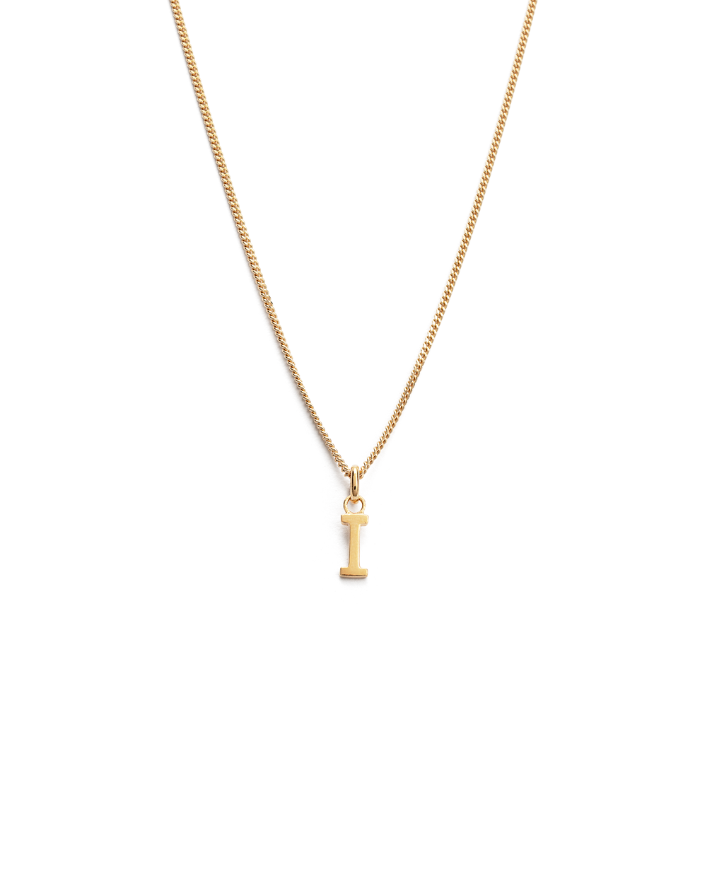 OUTLINE INITIAL NECKLACE A-Z (18K GOLD VERMEIL)