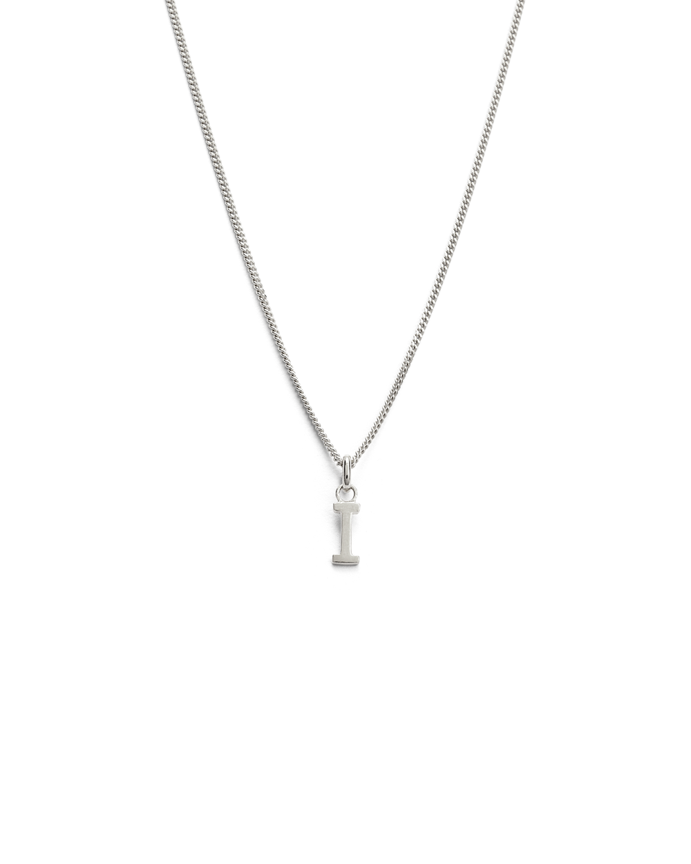 OUTLINE INITIAL NECKLACE A-Z (STERLING SILVER)