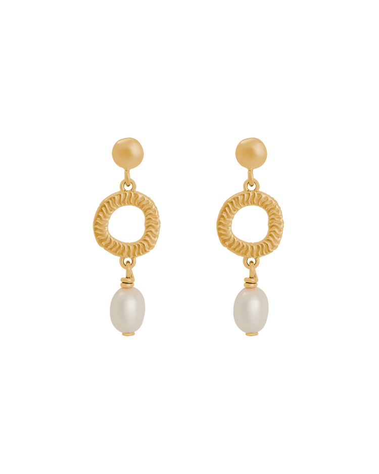 ISOLE PEARL EARRINGS (18K GOLD PLATED)