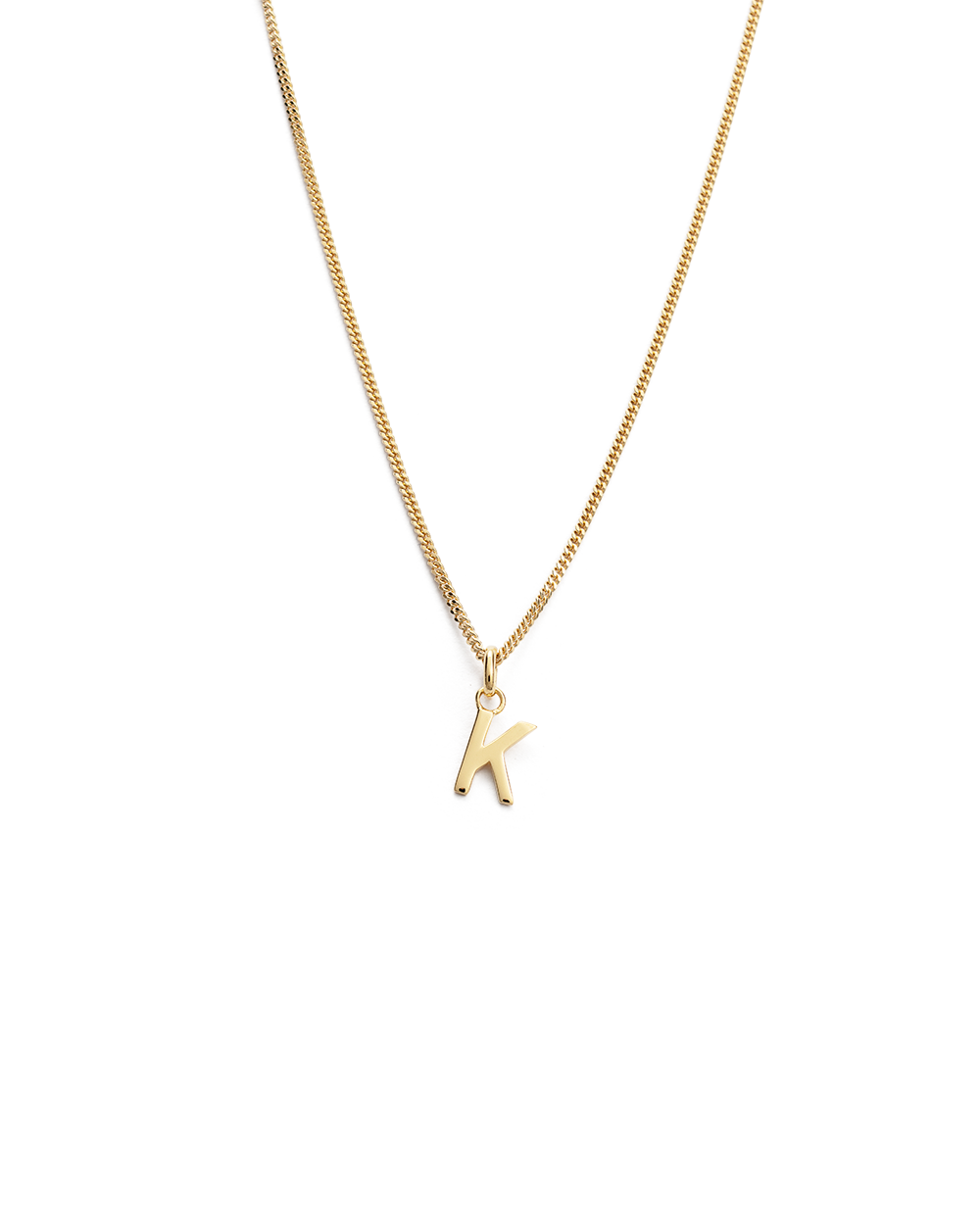 OUTLINE INITIAL NECKLACE A-Z (18K GOLD VERMEIL)