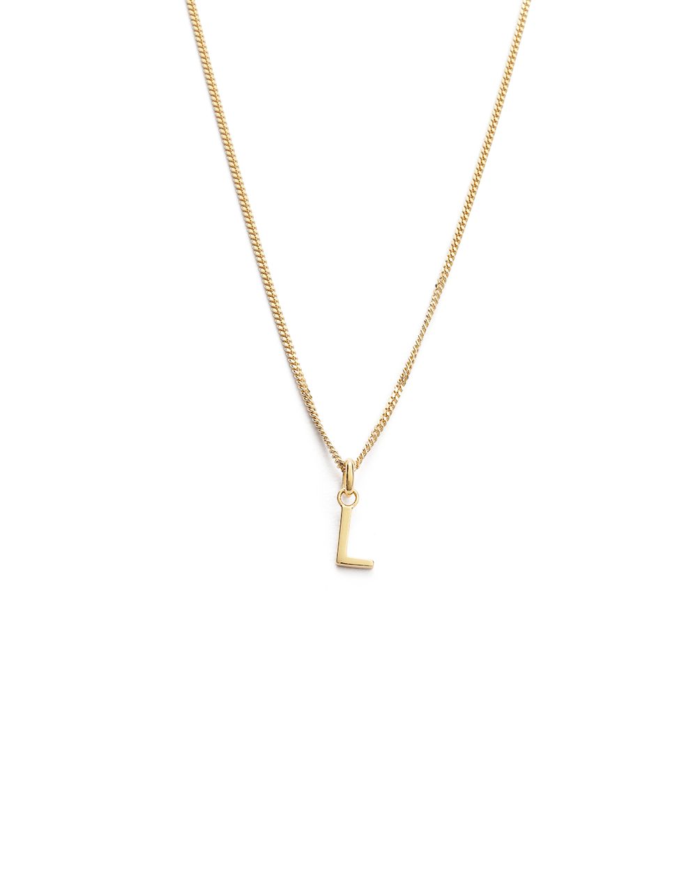 OUTLINE INITIAL NECKLACE A-Z (18K GOLD VERMEIL)