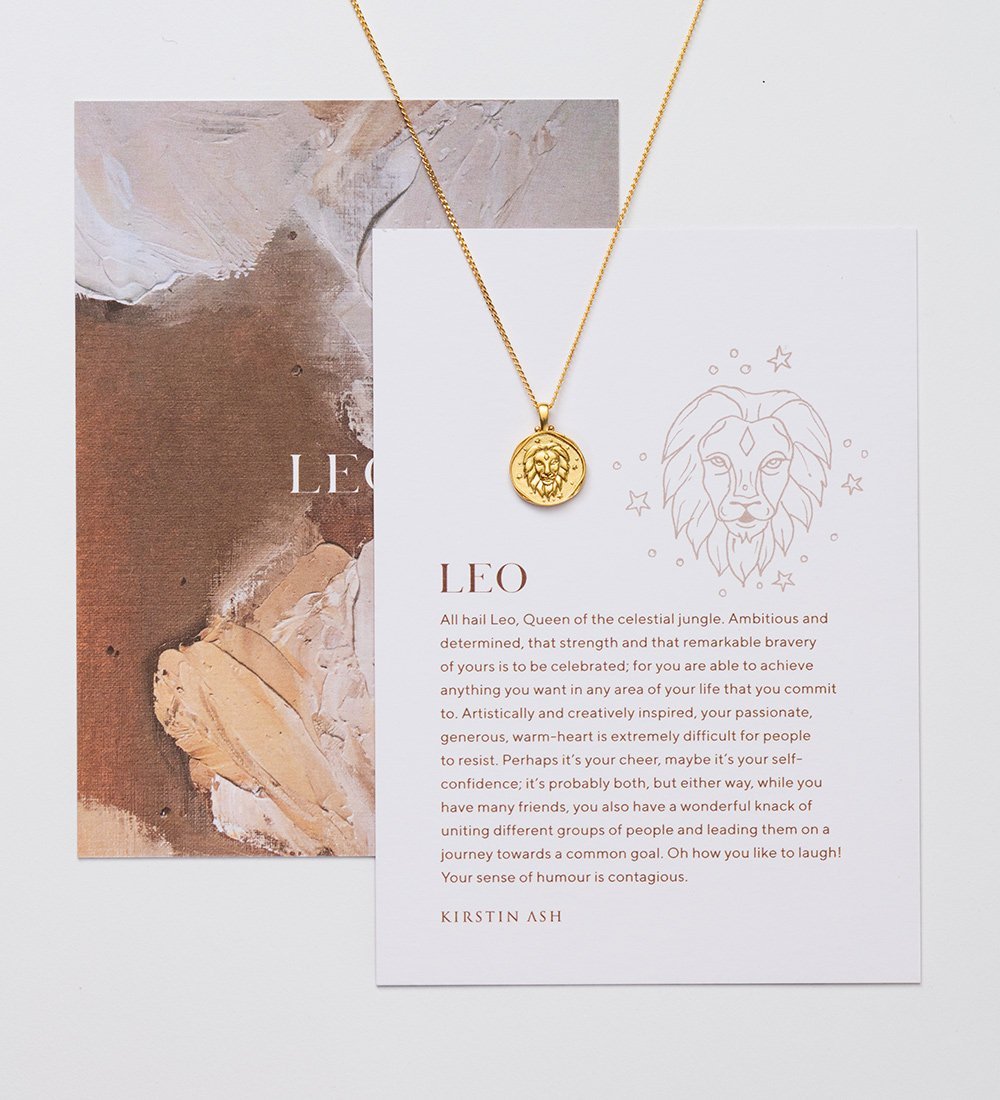 LEO ZODIAC NECKLACE (18K GOLD VERMEIL) - IMAGE 6