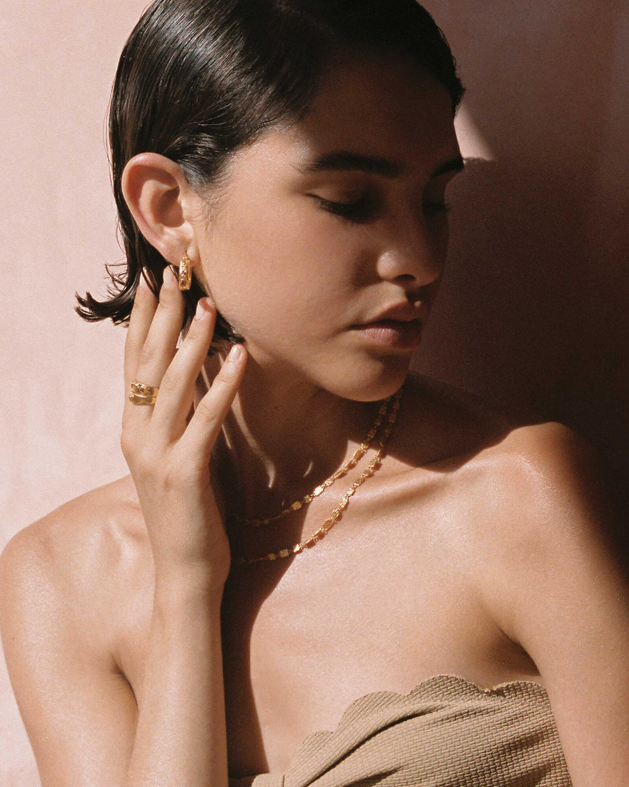 SUN DANCE HOOPS (18K GOLD PLATED)