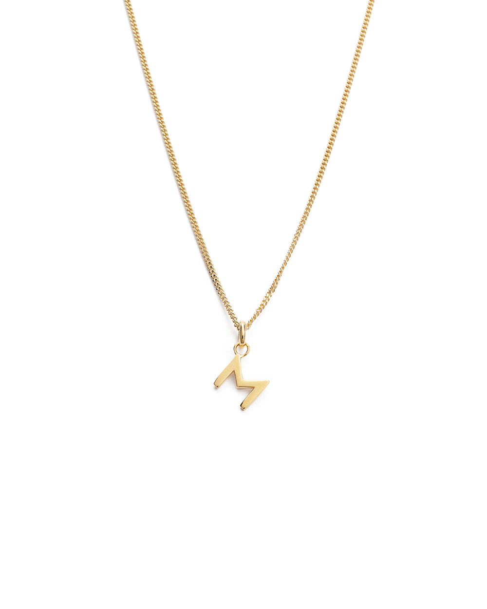 OUTLINE INITIAL NECKLACE A-Z (18K GOLD VERMEIL)