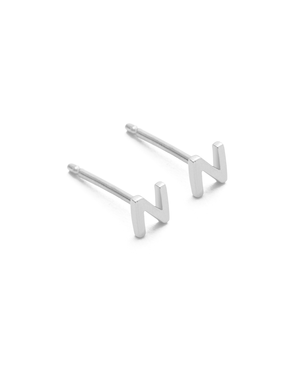INITIAL EARRINGS (STERLING SILVER)